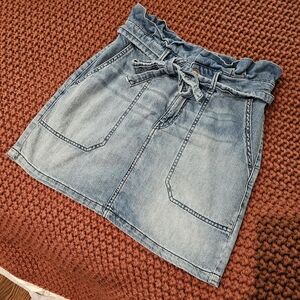 Free people Paper Bag Denim Skirt